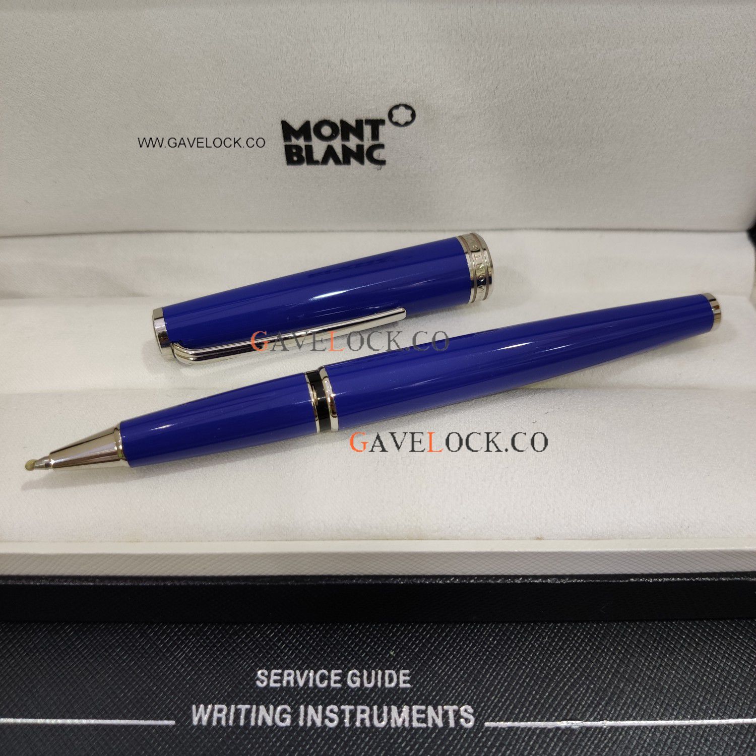 AAA Copy Montblanc PIX Blue & Silver Rollerball Pen